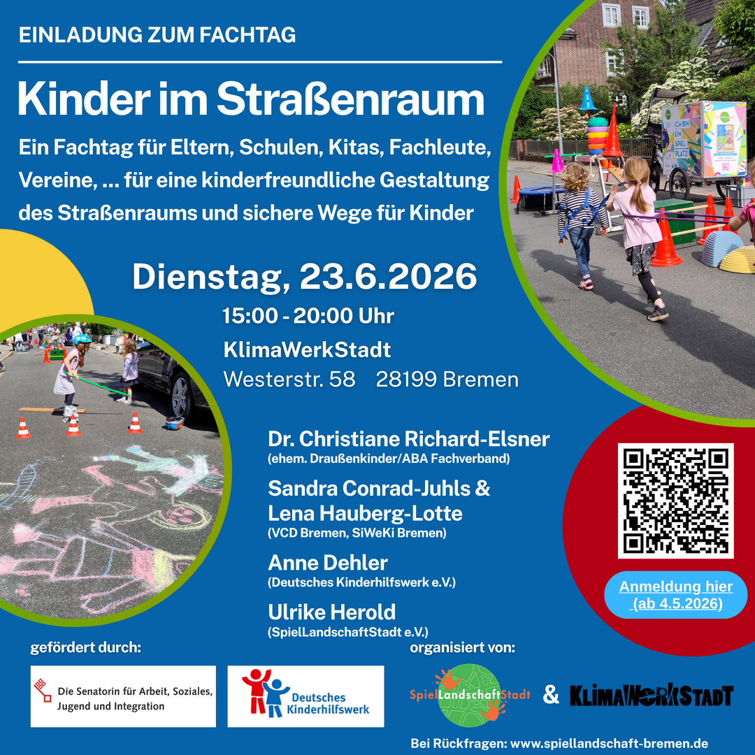 Einladung zum kostenlosen Fachtag "Kinder im Straßenraum"